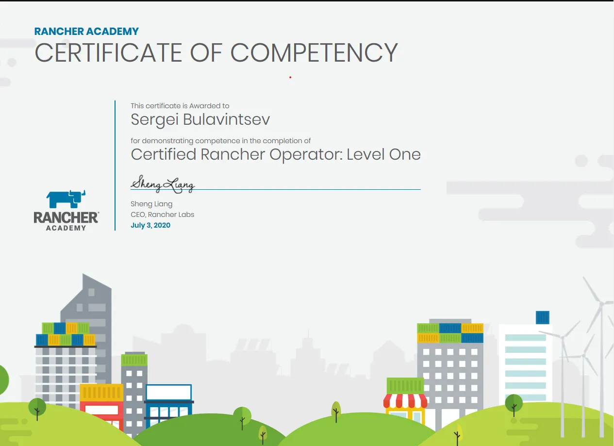 Certified Rancher Operator: Level 1