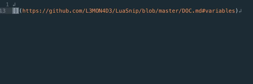 variables snippet expanded