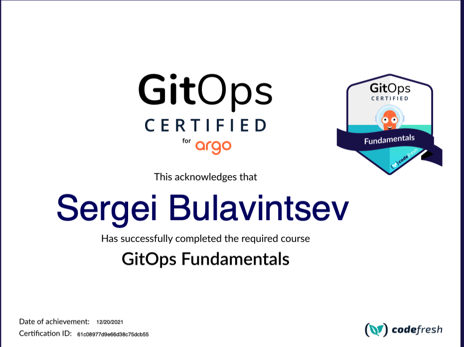 GitOps Certified for Argo