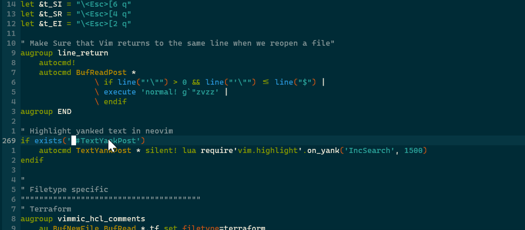 TIL Neovim Highlight Yanked Text Cloud Alchemist