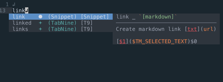 variables snippet